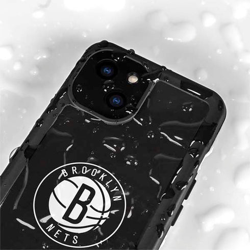 NBA Brooklyn Nets Distressed iPhone 15 Waterproof Case